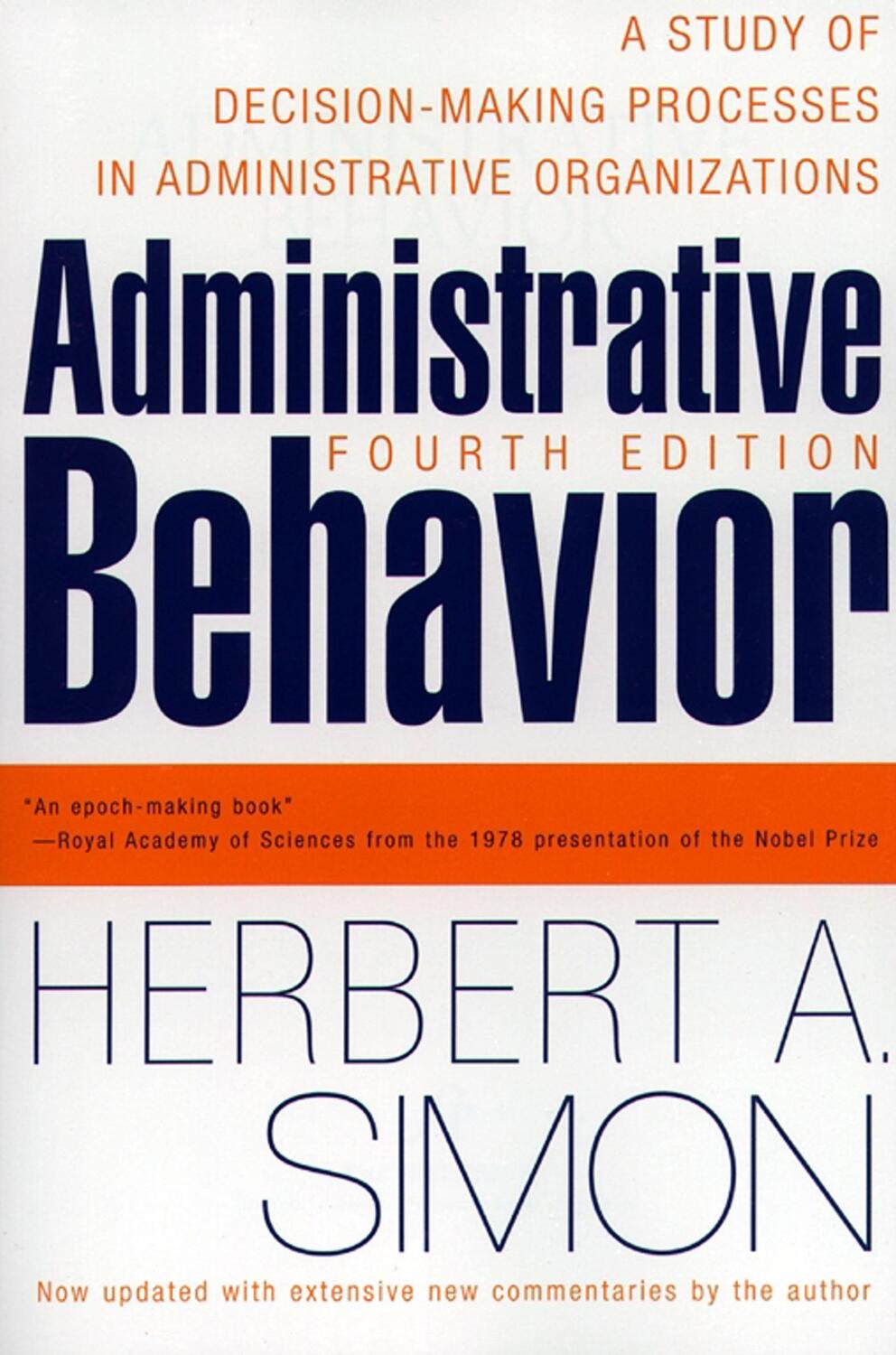 Cover: 9780684835822 | Administrative Behavior, 4th Edition | Herbert A. Simon | Taschenbuch