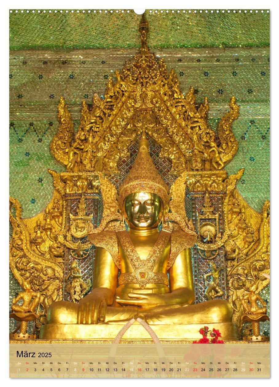 Bild: 9783457009925 | BUDDHA in GOLD (Wandkalender 2025 DIN A2 hoch), CALVENDO...