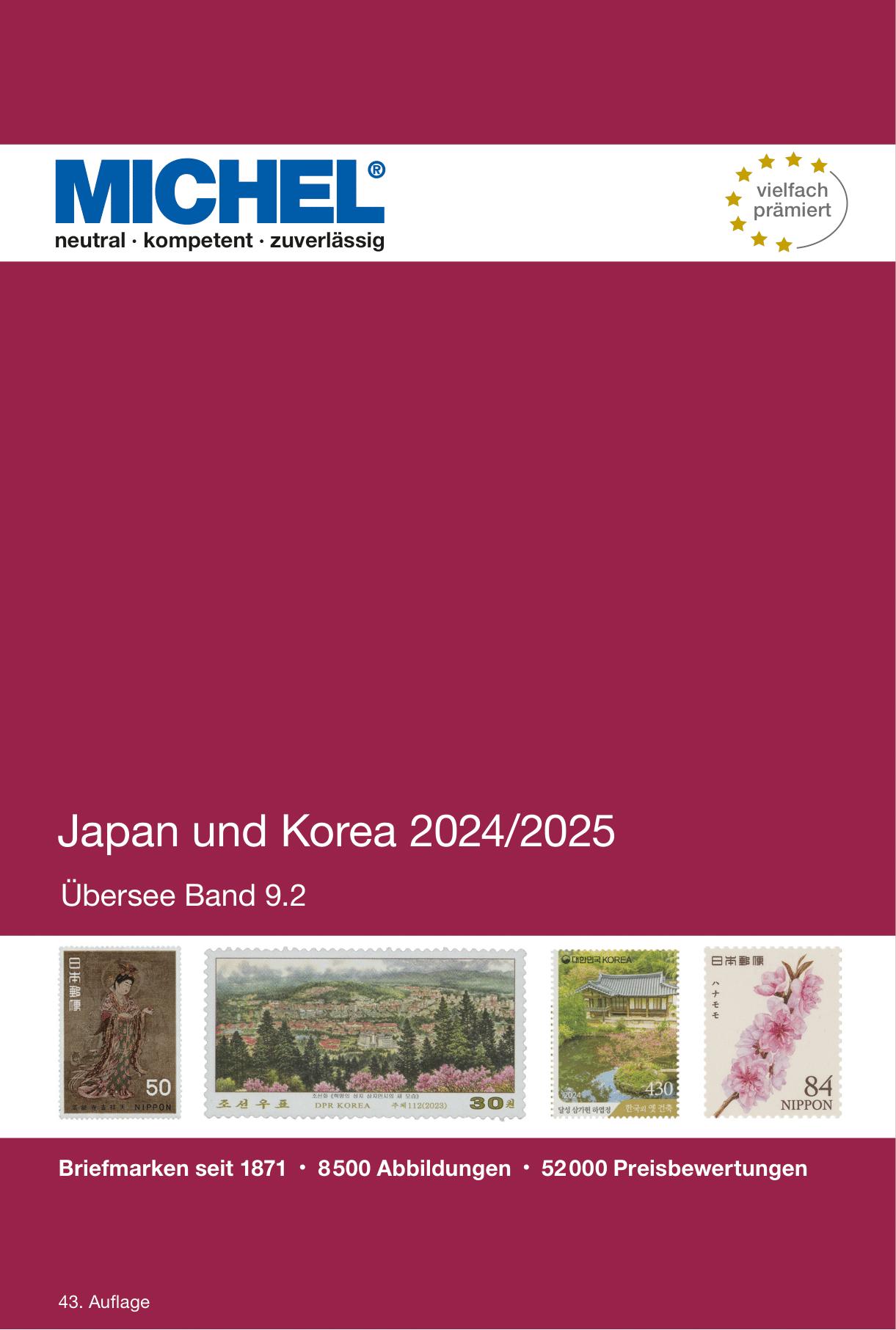 Cover: 9783954024964 | Japan und Korea 2024/2025 | Ü 9.2 | Michel-Redaktion | Buch | 980 S.