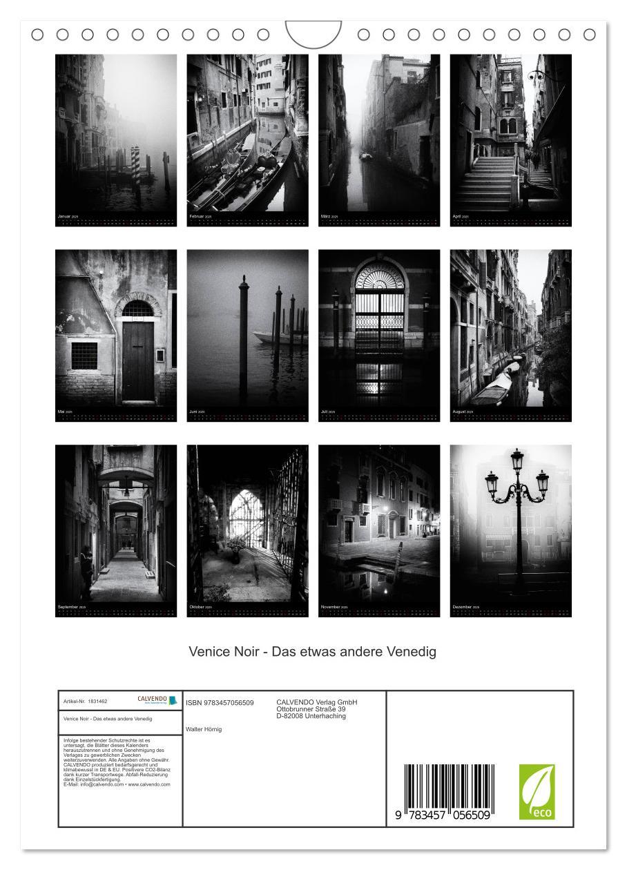 Bild: 9783457056509 | Venice Noir - Das etwas andere Venedig (Wandkalender 2025 DIN A4...