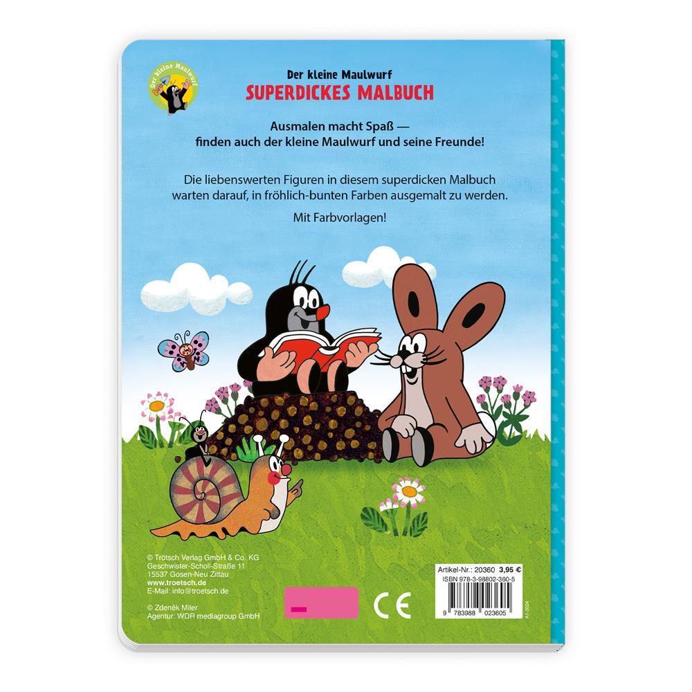 Bild: 9783988023605 | Trötsch Der kleine Maulwurf Superdickes Malbuch Ausmalbuch | KG | 2024