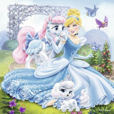 Bild: 4005556093465 | Disney Palace Pets: Belle, Cinderella und Rapunzel. Puzzle 3 x 49...