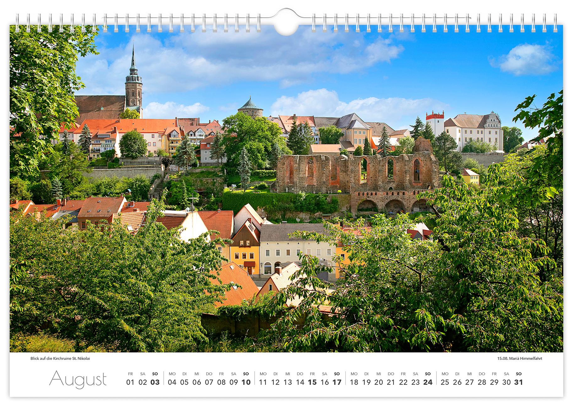 Bild: 9783910680531 | Kalender Bautzen 2025 | 45 x 30 cm weißes Kalendarium | Peter Schubert