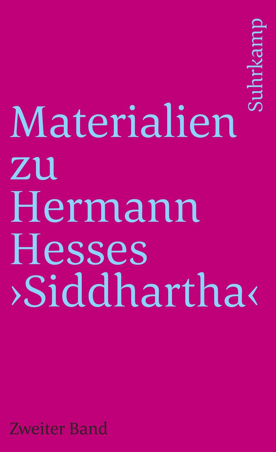 Cover: 9783518367827 | Materialien zu Hermann Hesses »Siddhartha« | Zweiter Band | Michels