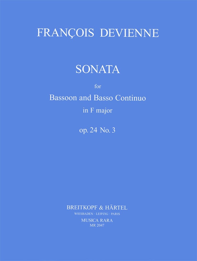 Cover: 9790004486085 | Sonate in F op. 24 Nr. 3 | Francois Devienne | Musica Rara (Breitkopf)