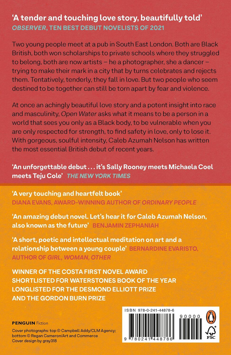 Rückseite: 9780241448786 | Open Water | Winner of the Costa First Novel Award 2021 | Nelson