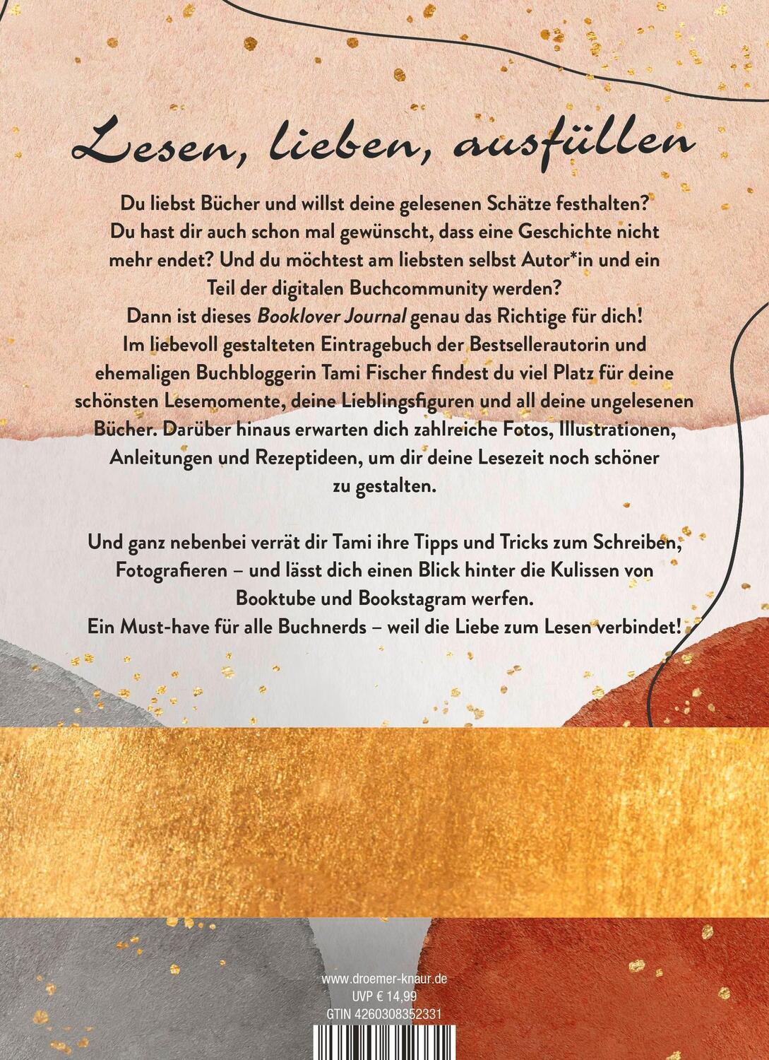 Rückseite: 4260308352331 | Booklover Journal | Für alle, die das Lesen lieben | Tami Fischer