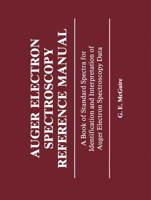Cover: 9781475717044 | Auger Electron Spectroscopy Reference Manual | G. McGuire | Buch | ix