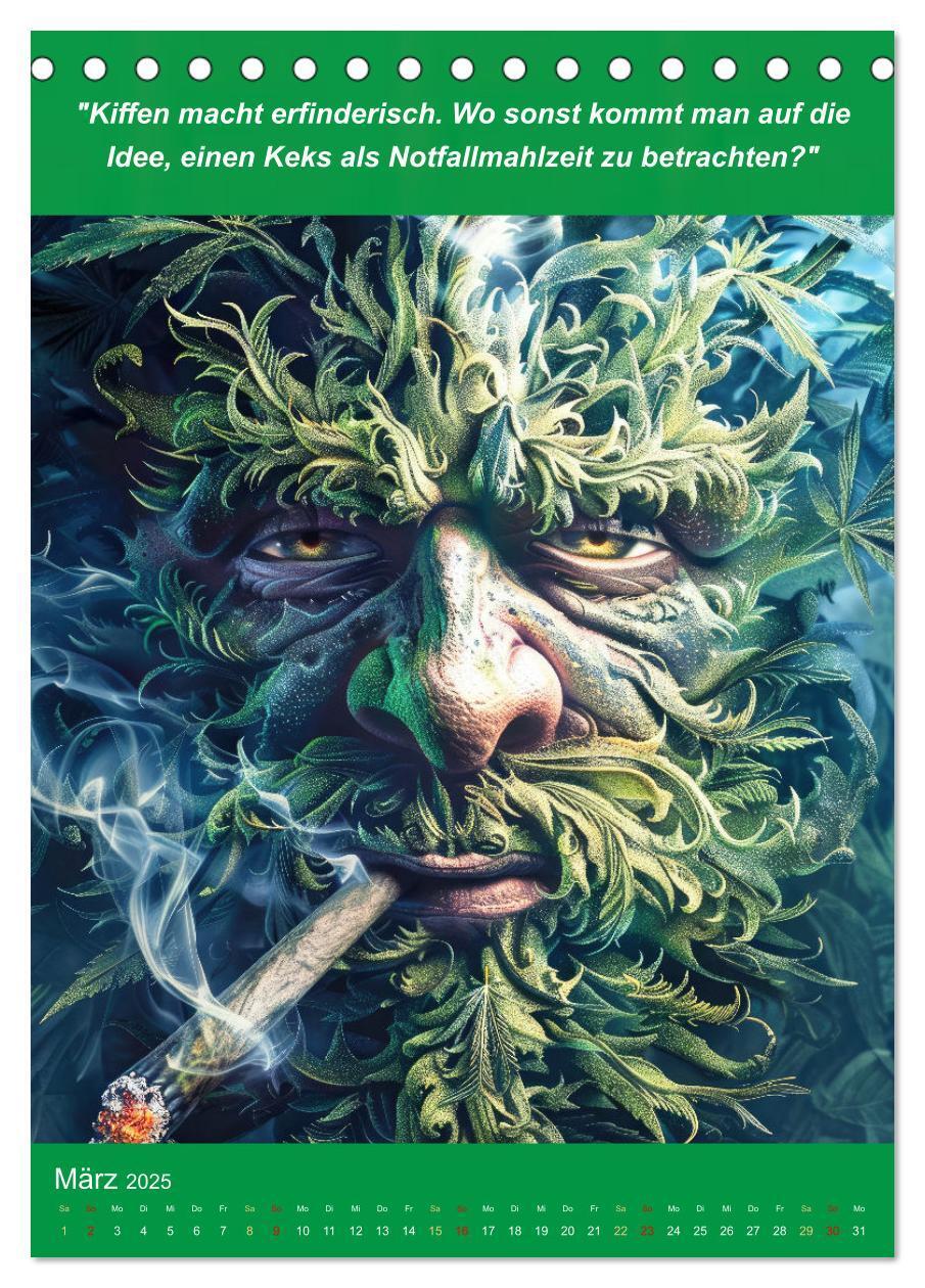 Bild: 9783435697151 | Der humoristische Cannabis Kalender (Tischkalender 2025 DIN A5...