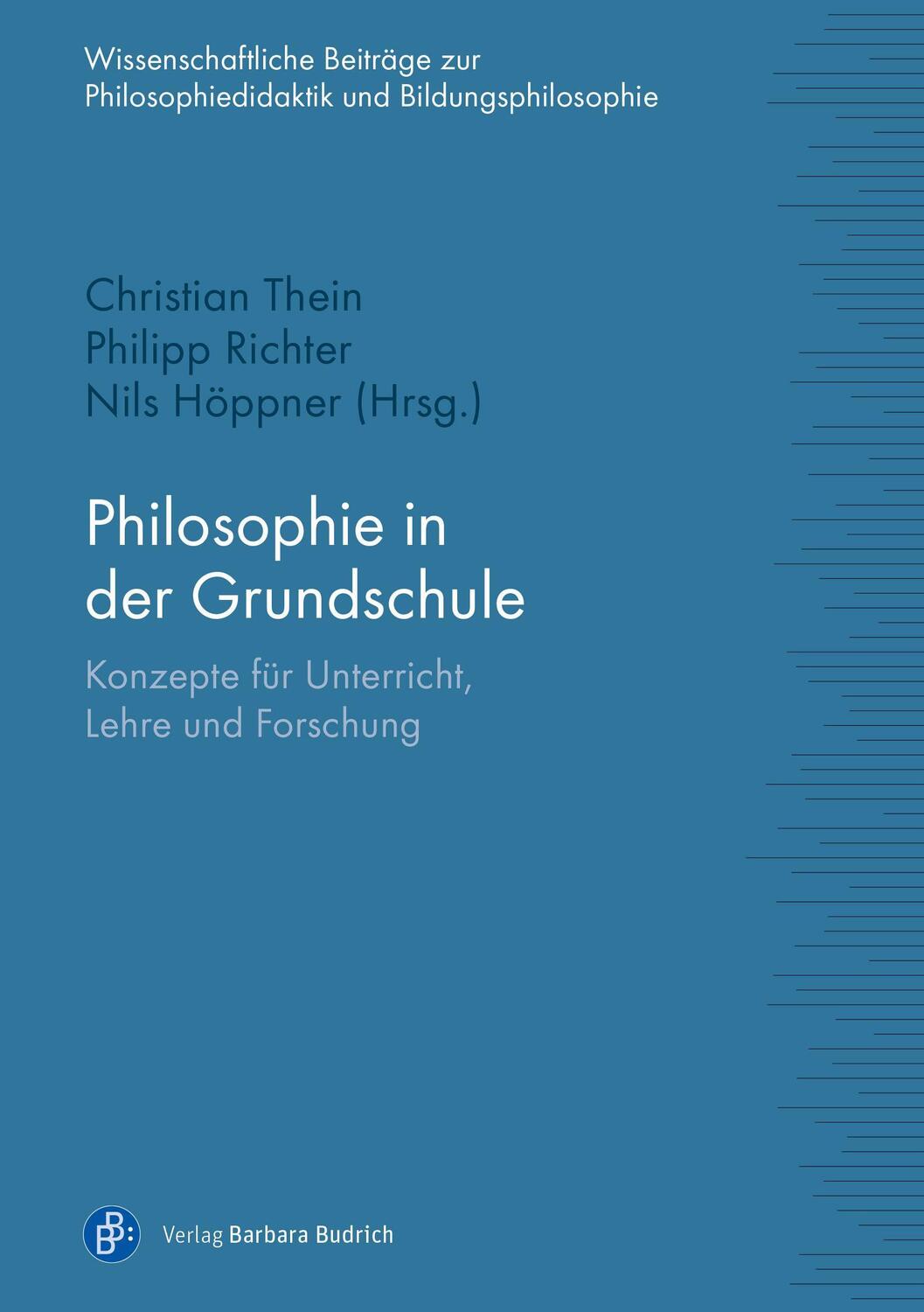 Cover: 9783847423690 | Philosophie in der Grundschule | Christian Thein (u. a.) | Taschenbuch
