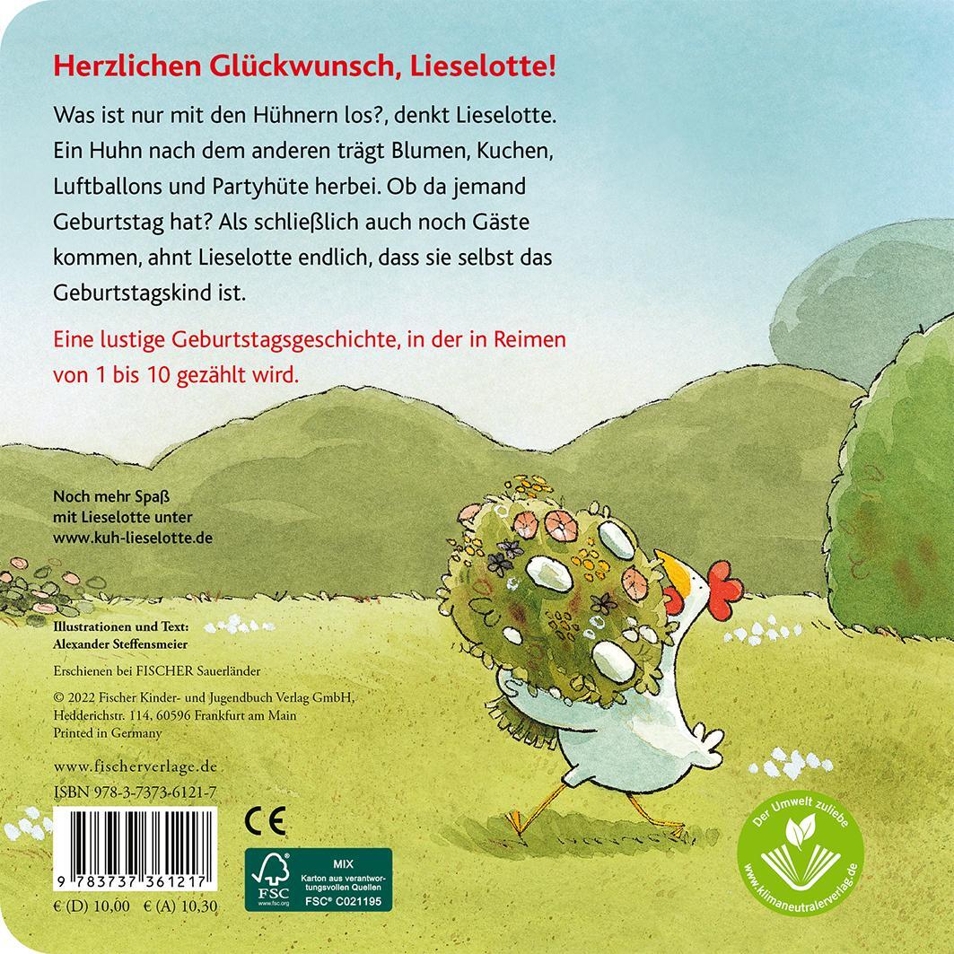 Rückseite: 9783737361217 | Lieselotte feiert Geburtstag | Alexander Steffensmeier | Buch | 22 S.
