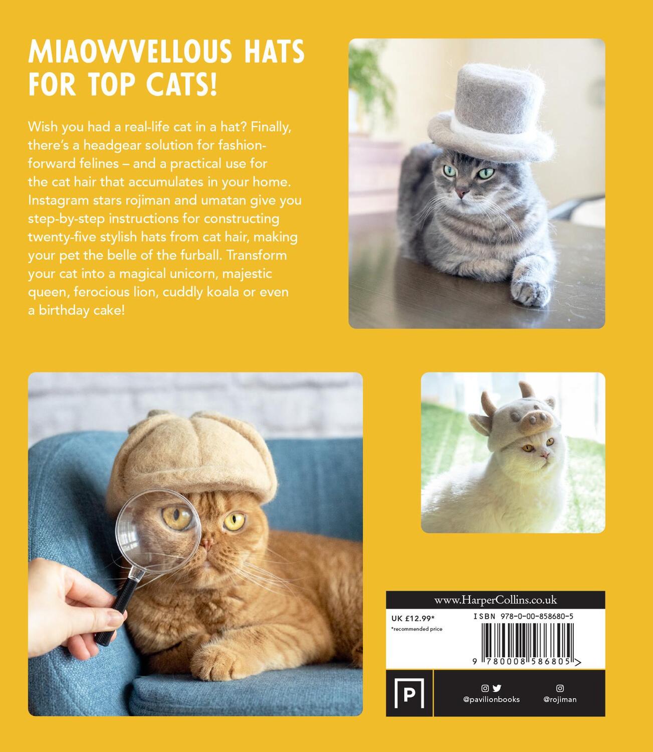 Rückseite: 9780008586805 | Cats in Hats | Make Cat-Hair Headgear for Your Feline Friends | Buch