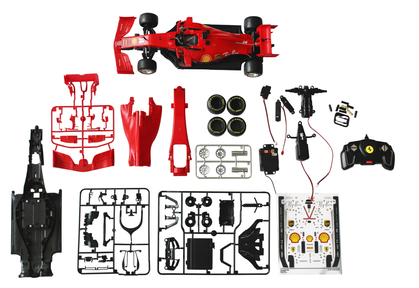 Bild: 4042774464752 | Jamara Ferrari SF 1000 1:16 rot 2,4GHz Bausatz | Stück | in Farbkarton