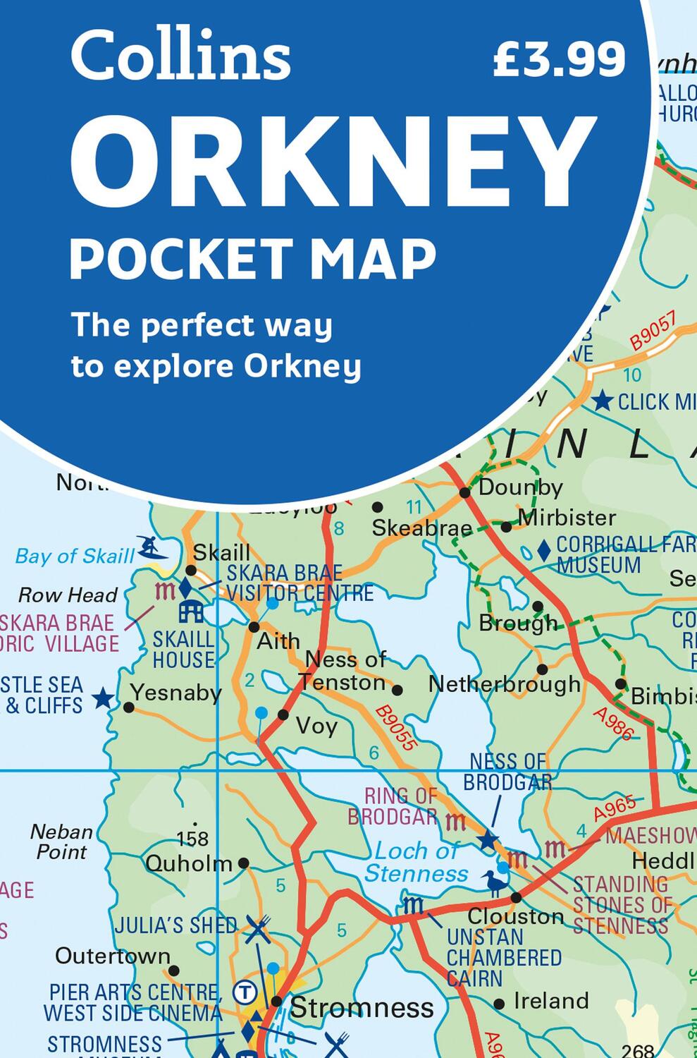 Cover: 9780008580049 | Orkney Pocket Map | The Perfect Way to Explore Orkney | Collins Maps