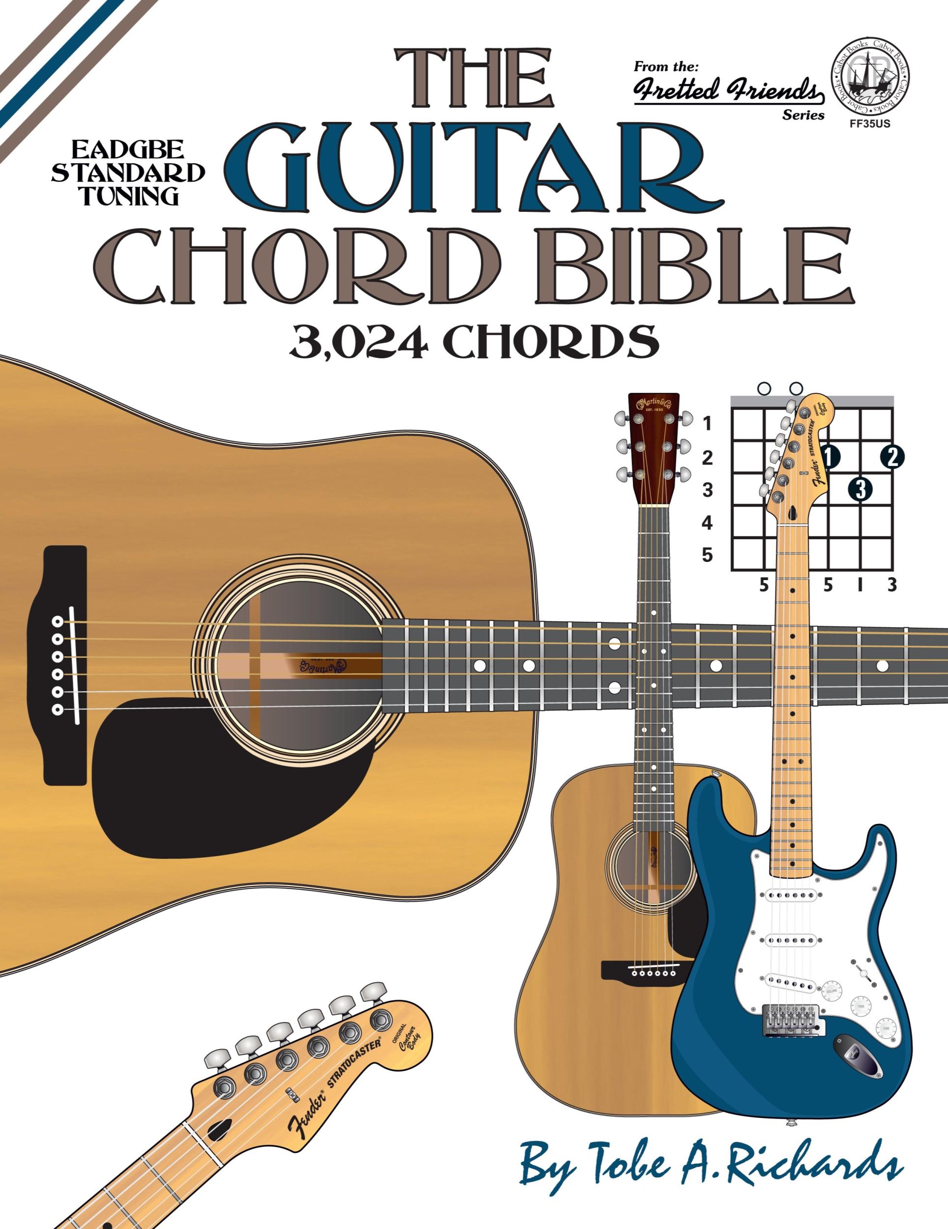 Cover: 9781906207557 | The Guitar Chord Bible | Standard Tuning 3,024 Chords | Richards