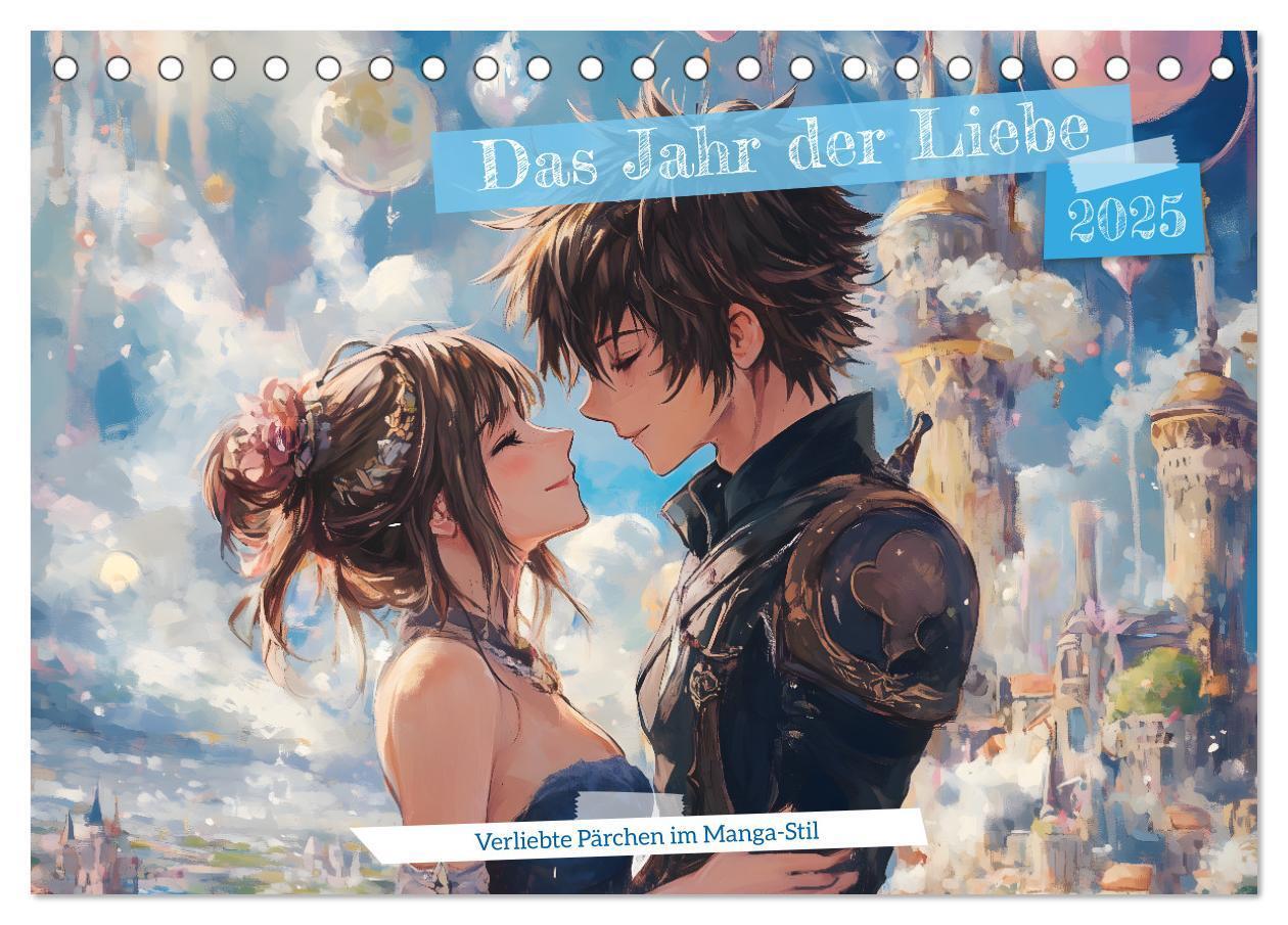 Cover: 9783457219744 | Das Jahr der Liebe: Verliebte Pärchen im Manga-Stil (Tischkalender...