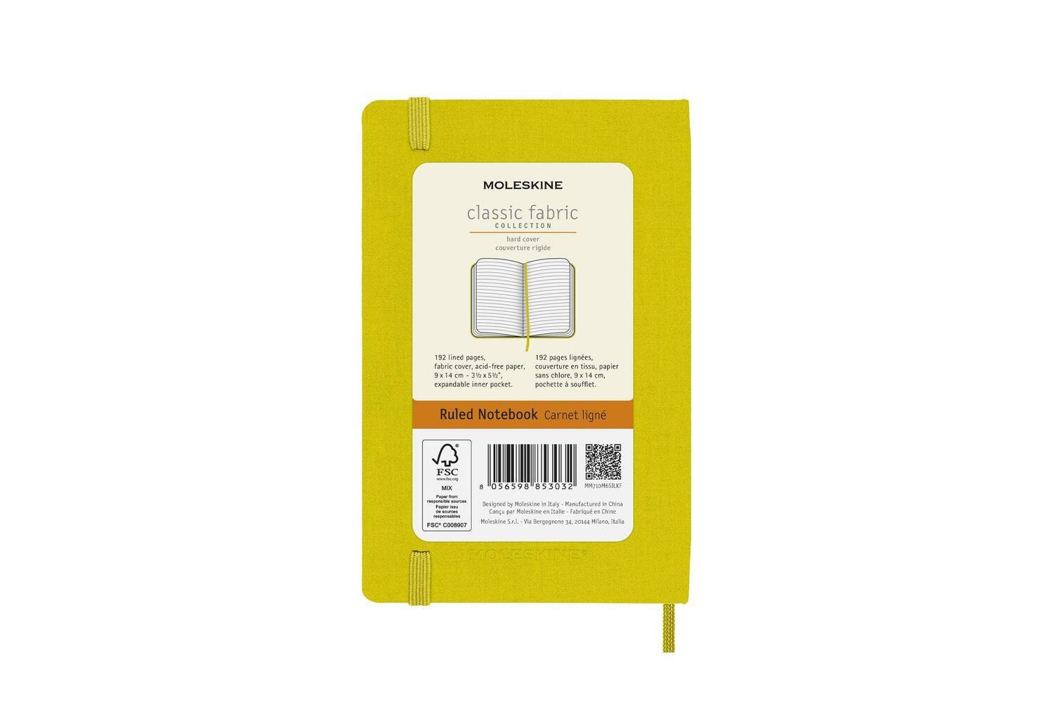 Bild: 8056598853032 | Moleskine Classic Notebook, Pocket, Ruled, Hay Yellow, Silk Hard...