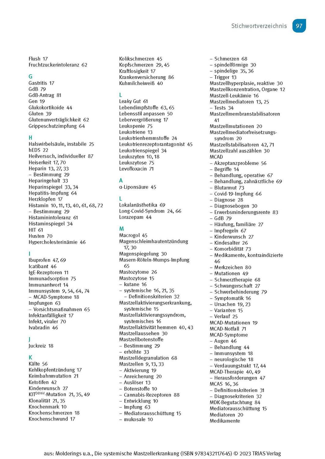 Bild: 9783432117645 | Die systemische Mastzellerkrankung | Gerhard J. Molderings (u. a.)