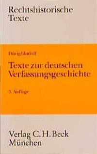 Cover: 9783406407444 | Texte zur deutschen Verfassungsgeschichte | Taschenbuch | IX | Deutsch