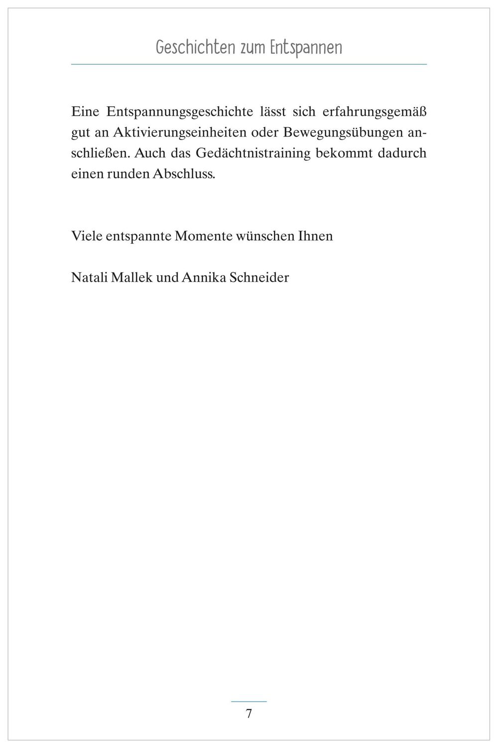 Bild: 9783944360737 | Geschichten zum Entspannen | Natali Mallek (u. a.) | Taschenbuch