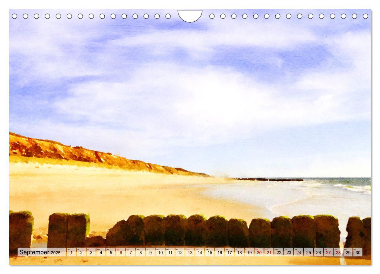 Bild: 9783435079636 | Sylt. Wie gemalt. (Wandkalender 2025 DIN A4 quer), CALVENDO...