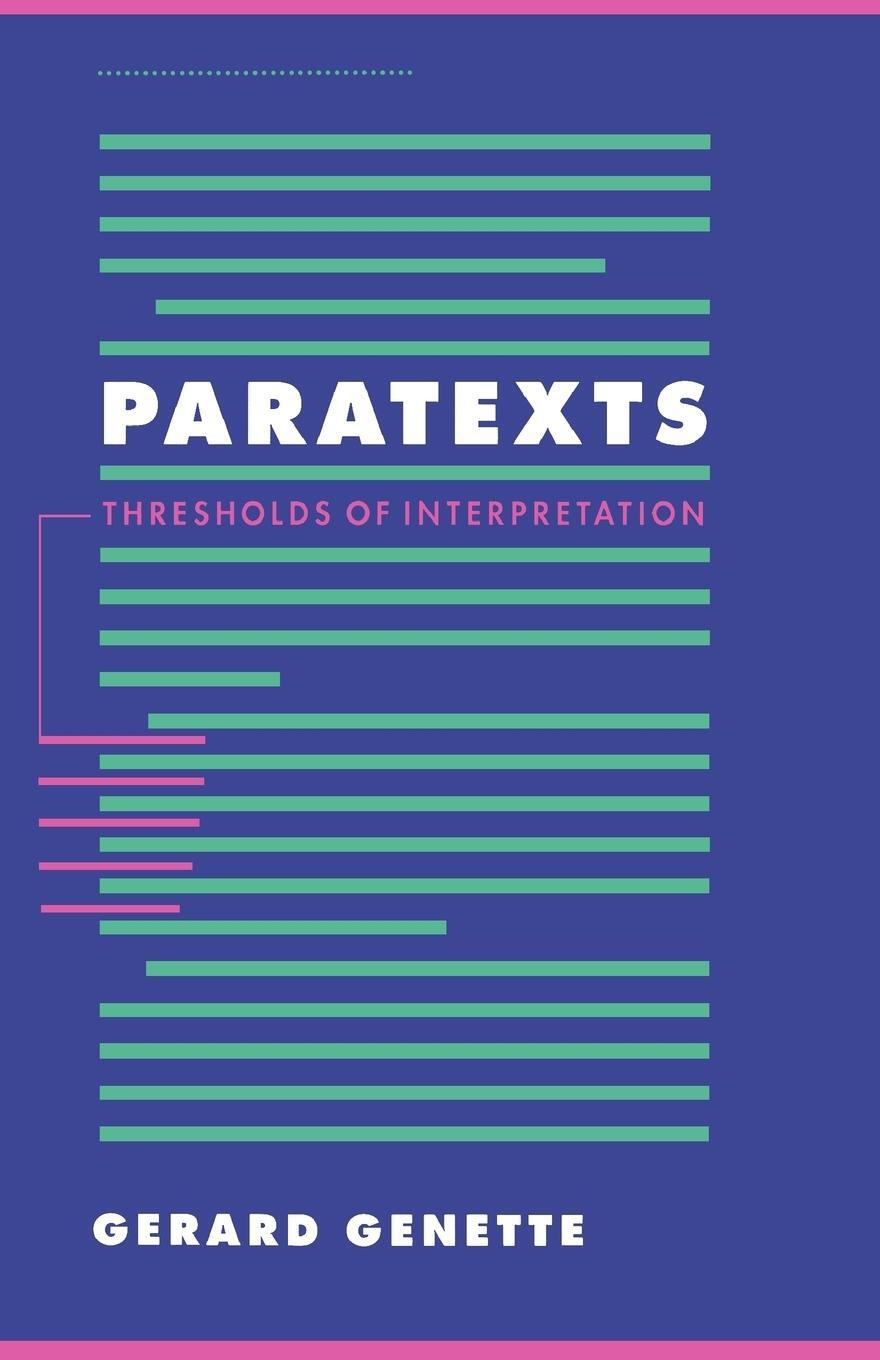 Cover: 9780521424066 | Paratexts | Thresholds of Interpretation | Gerard Genette | Buch