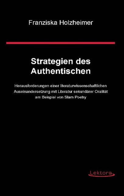 Cover: 9783954610266 | Strategien des Authentischen | Franziska Holzheimer | Taschenbuch