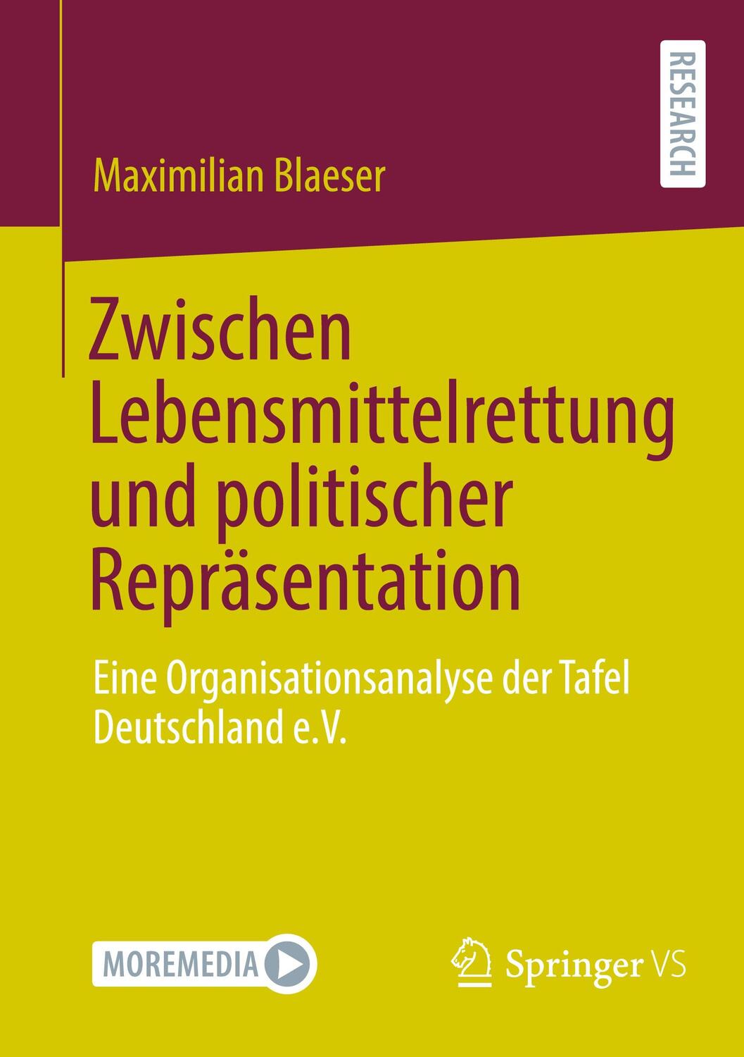 Cover: 9783658415532 | Zwischen Lebensmittelrettung und politischer Repräsentation | Blaeser