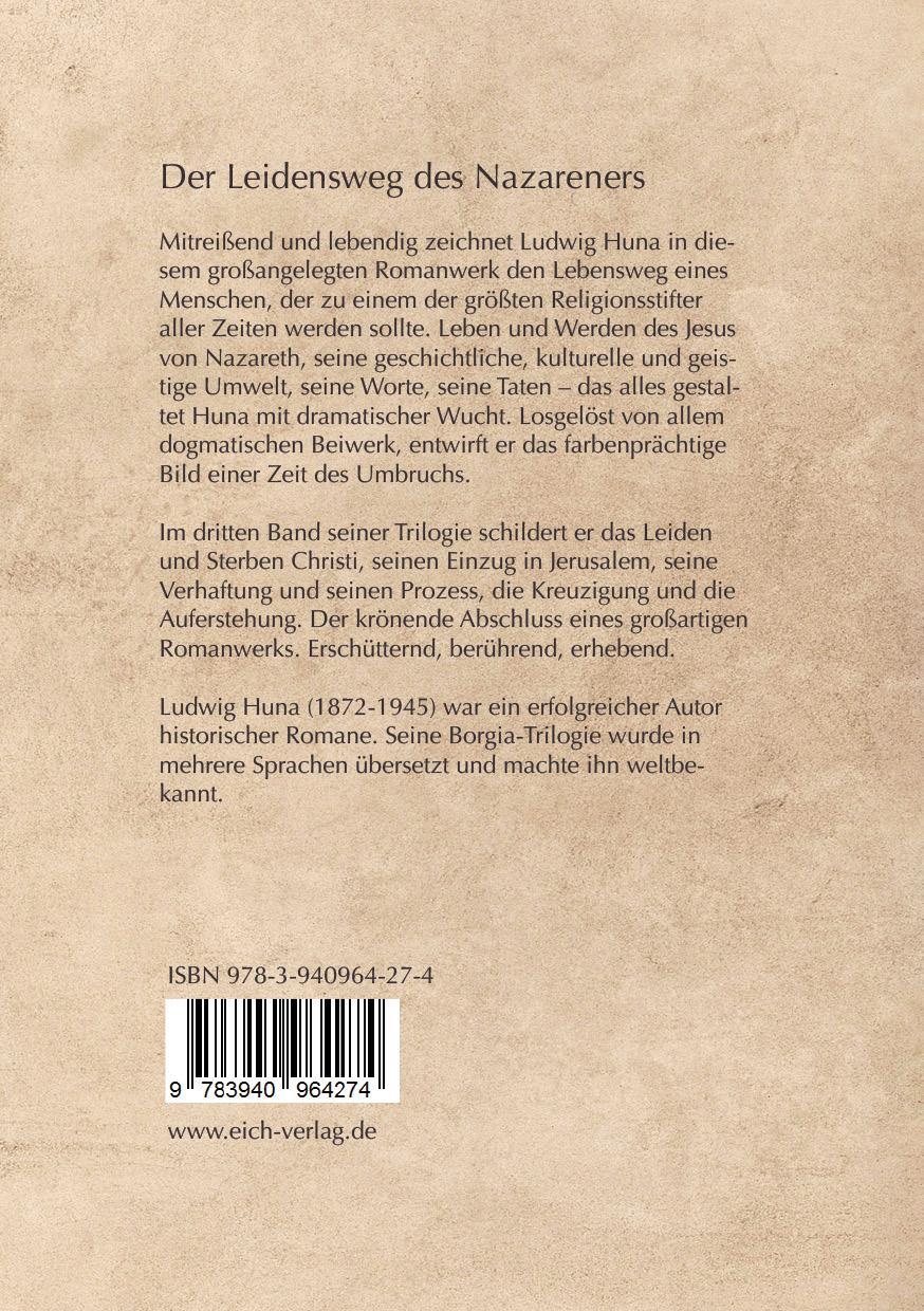 Rückseite: 9783940964274 | Golgatha | Der Leidensweg des Nazareners | Ludwig Huna | Taschenbuch