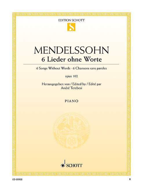 Cover: 9790001176446 | 6 Lieder ohne Worte | op. 102. Klavier., Edition Schott Einzelausgabe