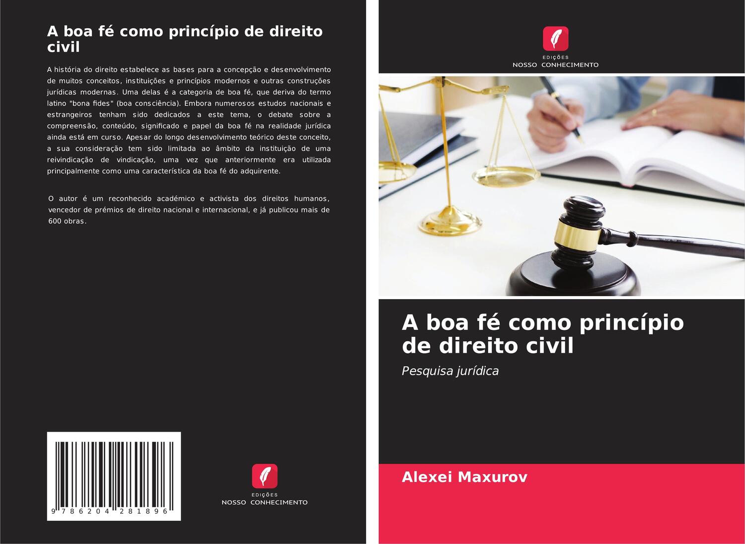 Cover: 9786204281896 | A boa fé como princípio de direito civil | Pesquisa jurídica | Maxurov