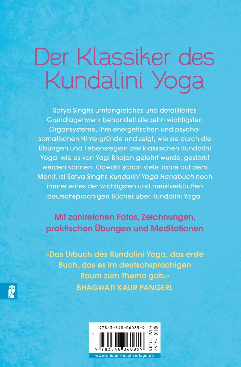 Rückseite: 9783548060859 | Das Kundalini Yoga Handbuch | Satya Singh | Taschenbuch | 304 S.