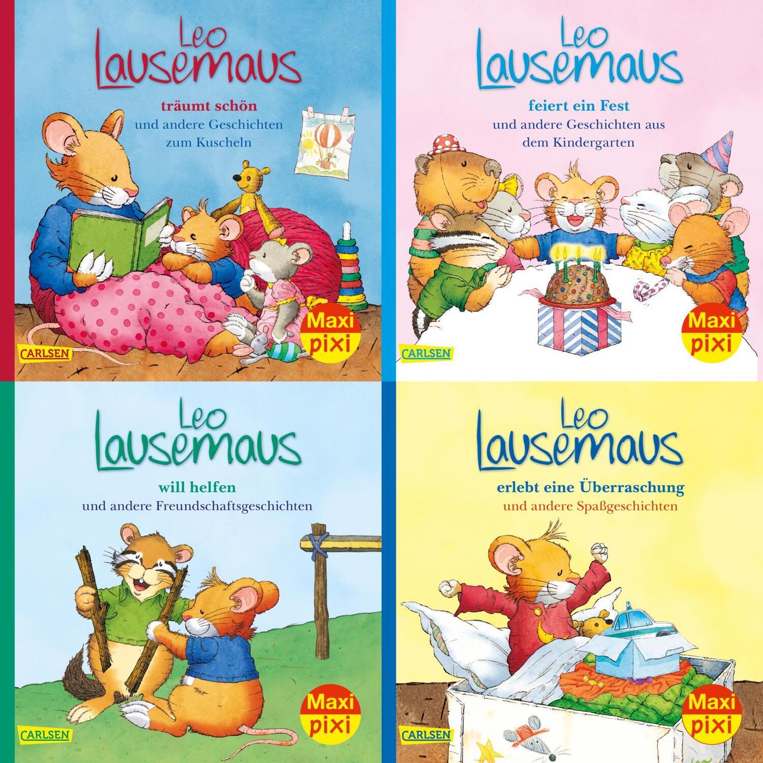 Cover: 9783551030443 | Maxi-Pixi-4er-Set 80: Meine liebsten Geschichten von Leo Lausemaus...