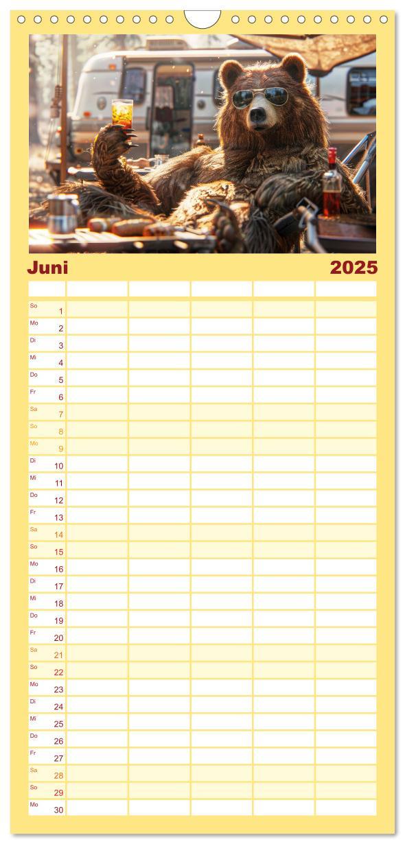 Bild: 9783457192740 | Familienplaner 2025 - Der tierisch lustige Camping-Kalender mit 5...