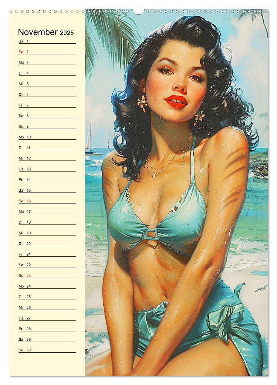 Bild: 9783457126813 | Pin-up-Girls. Sexappeal am Strand (Wandkalender 2025 DIN A2 hoch),...