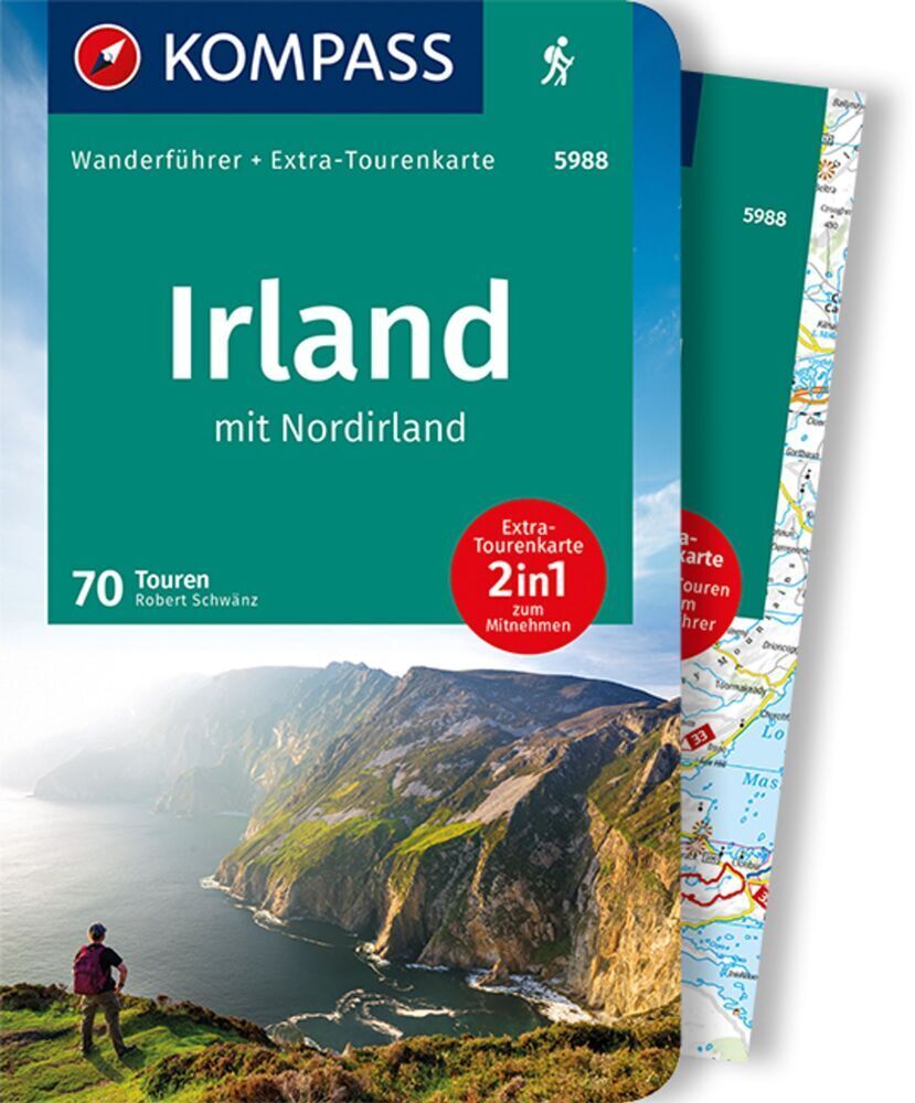 Cover: 9783991212058 | KOMPASS Wanderführer Irland mit Nordirland, 70 Touren mit...