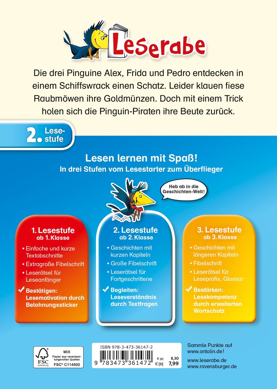 Rückseite: 9783473361472 | Die Pinguin Piraten - Leserabe 2. Klasse - Erstlesebuch für Kinder...