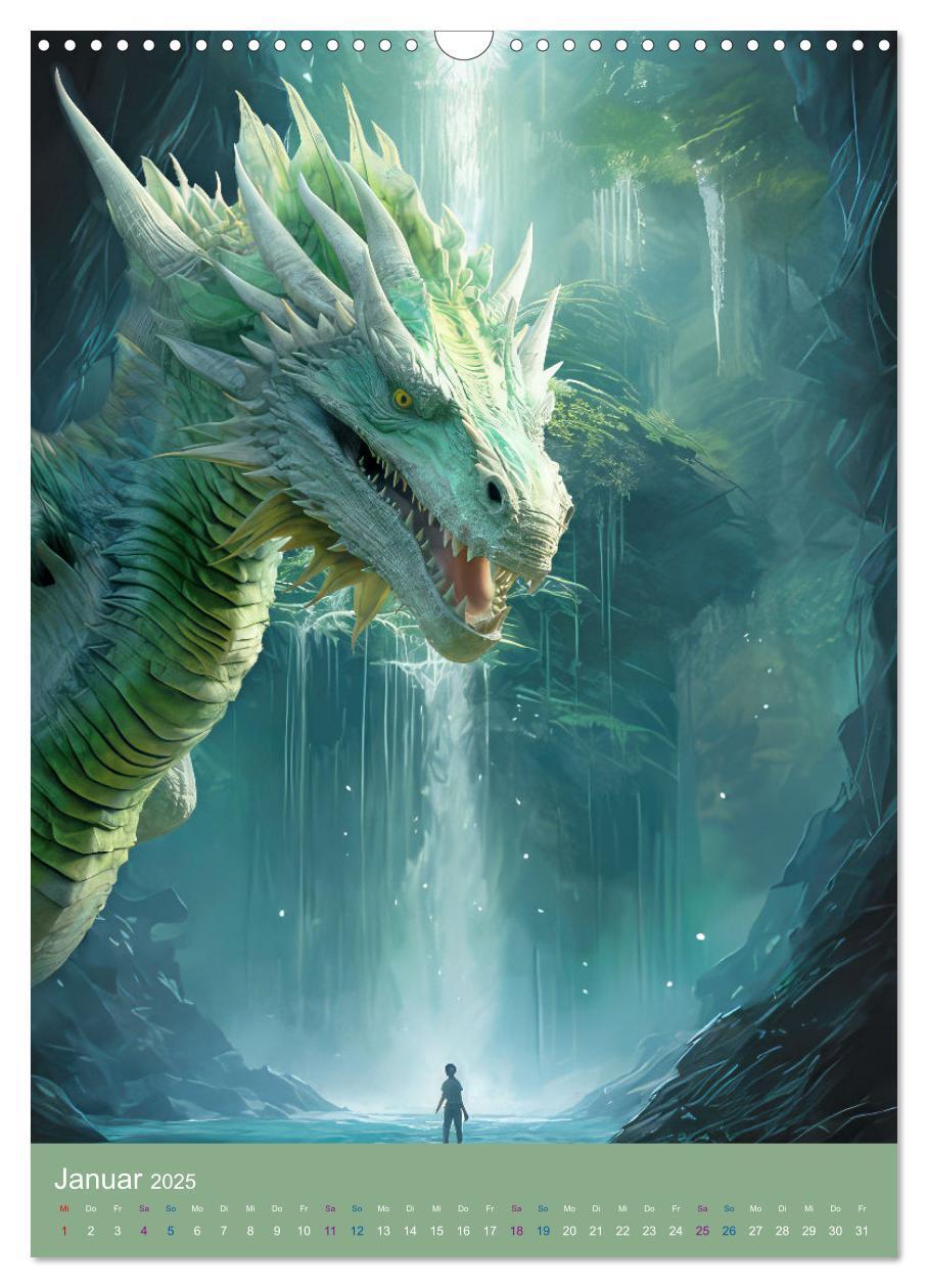 Bild: 9783435851249 | Sagenland der Drachen (Wandkalender 2025 DIN A3 hoch), CALVENDO...