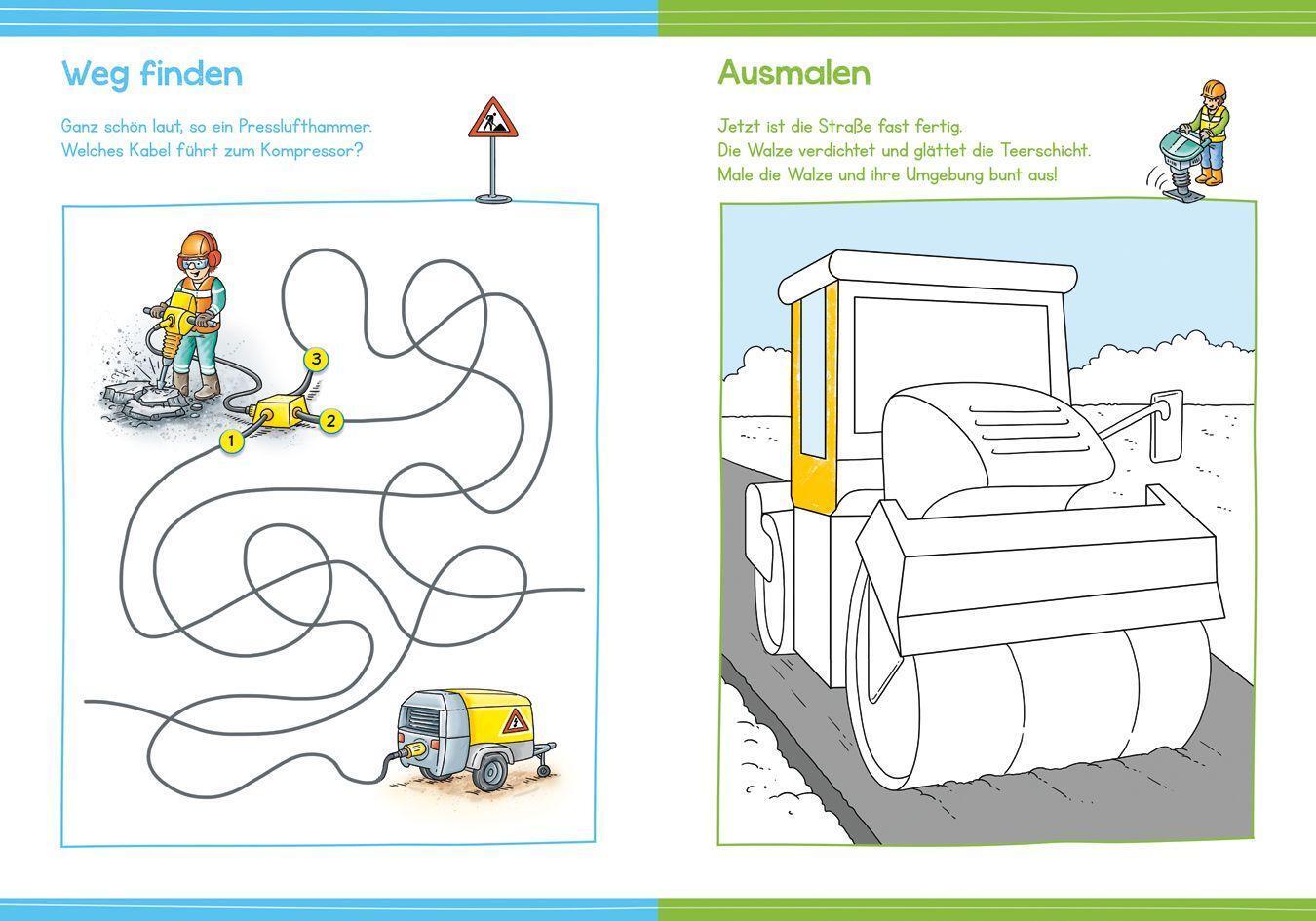 Bild: 9783788644727 | Malen und Rätseln für Kindergartenkinder. Baustelle | Broschüre | 2021