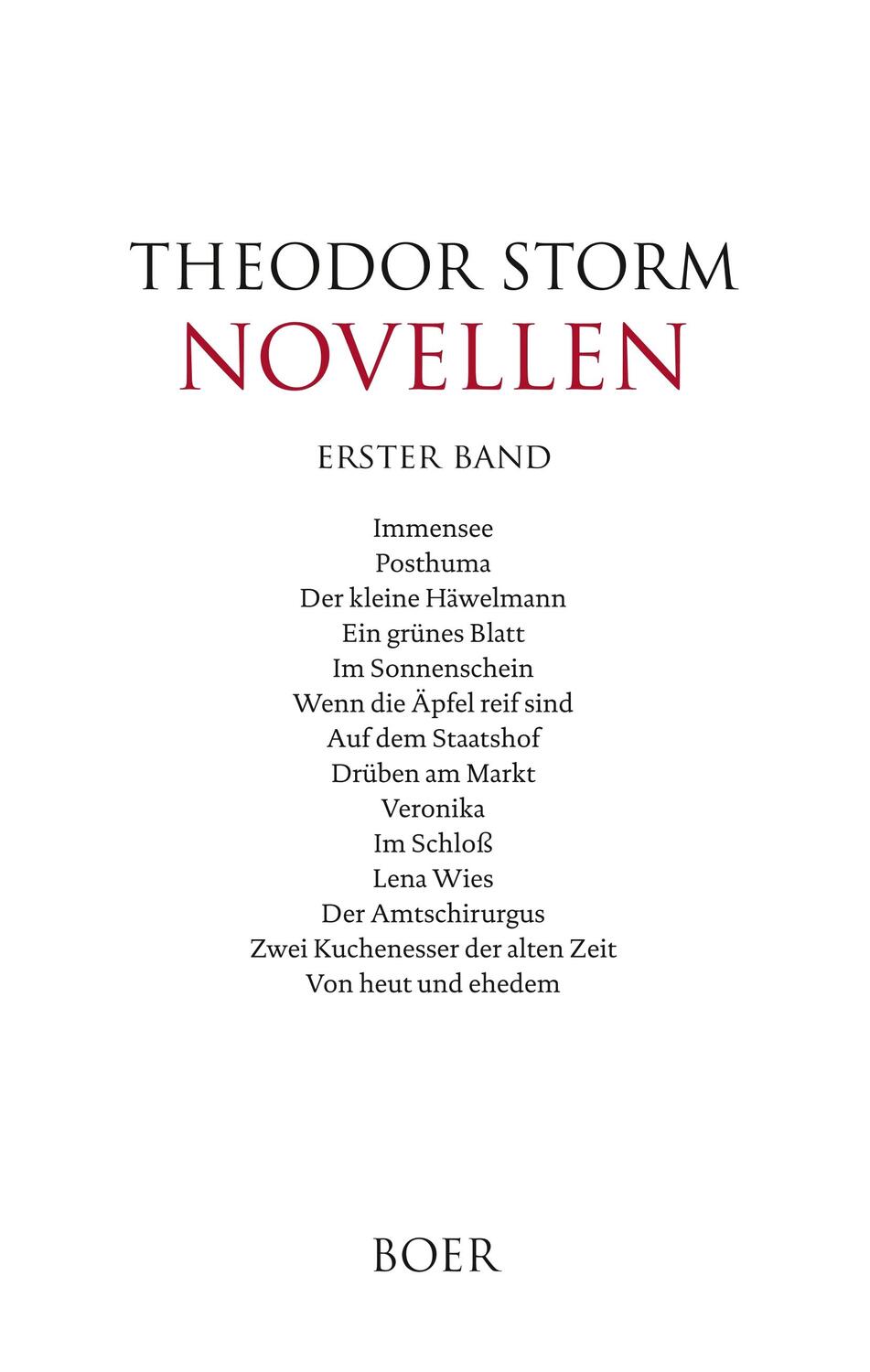 Cover: 9783966620178 | Novellen erster Band | Theodor Storm | Buch | 348 S. | Deutsch | 2019