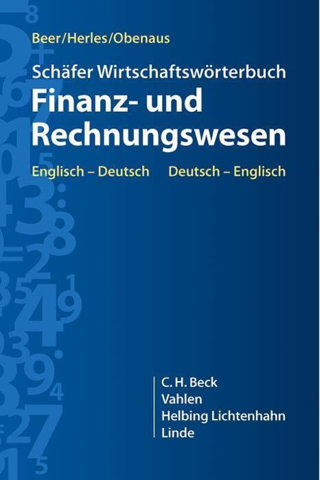 Cover: 9783800637614 | Schäfer Wirtschaftswörterbuch Finanz- und Rechnungswesen | Buch | XX