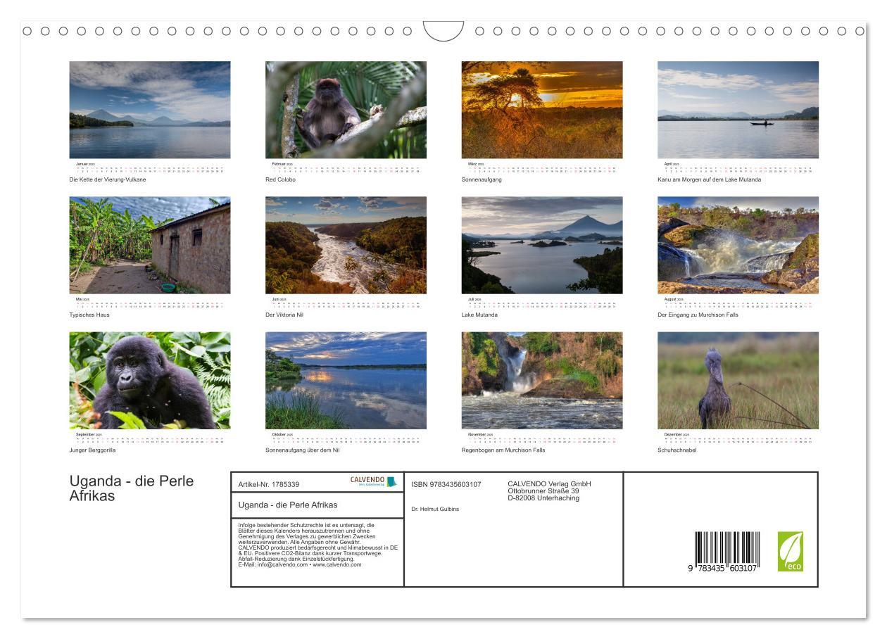 Bild: 9783435603107 | Uganda - die Perle Afrikas (Wandkalender 2025 DIN A3 quer),...