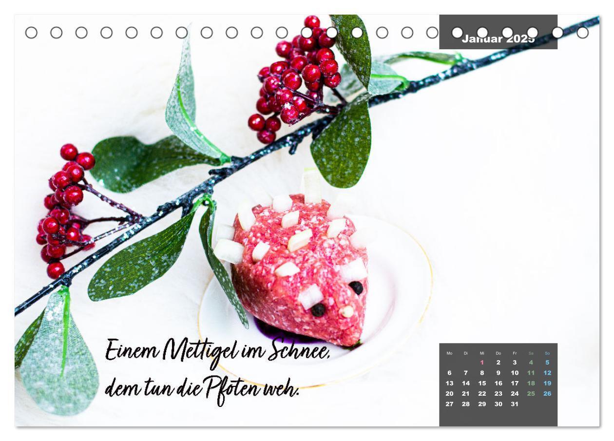 Bild: 9783435033287 | Mettkalender - Mettigel Edition (Tischkalender 2025 DIN A5 quer),...