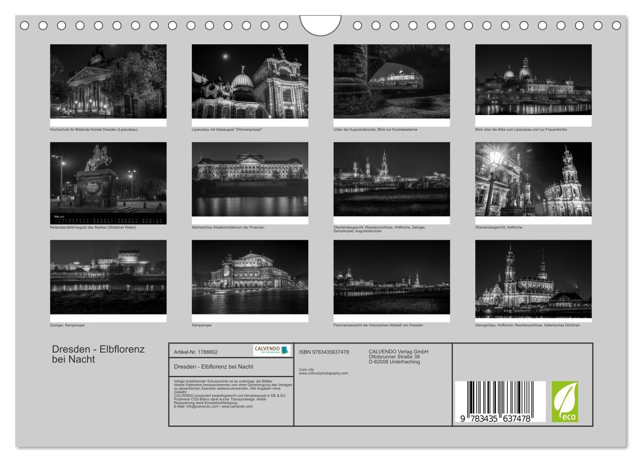 Bild: 9783435637478 | Dresden - Elbflorenz bei Nacht (Wandkalender 2025 DIN A4 quer),...