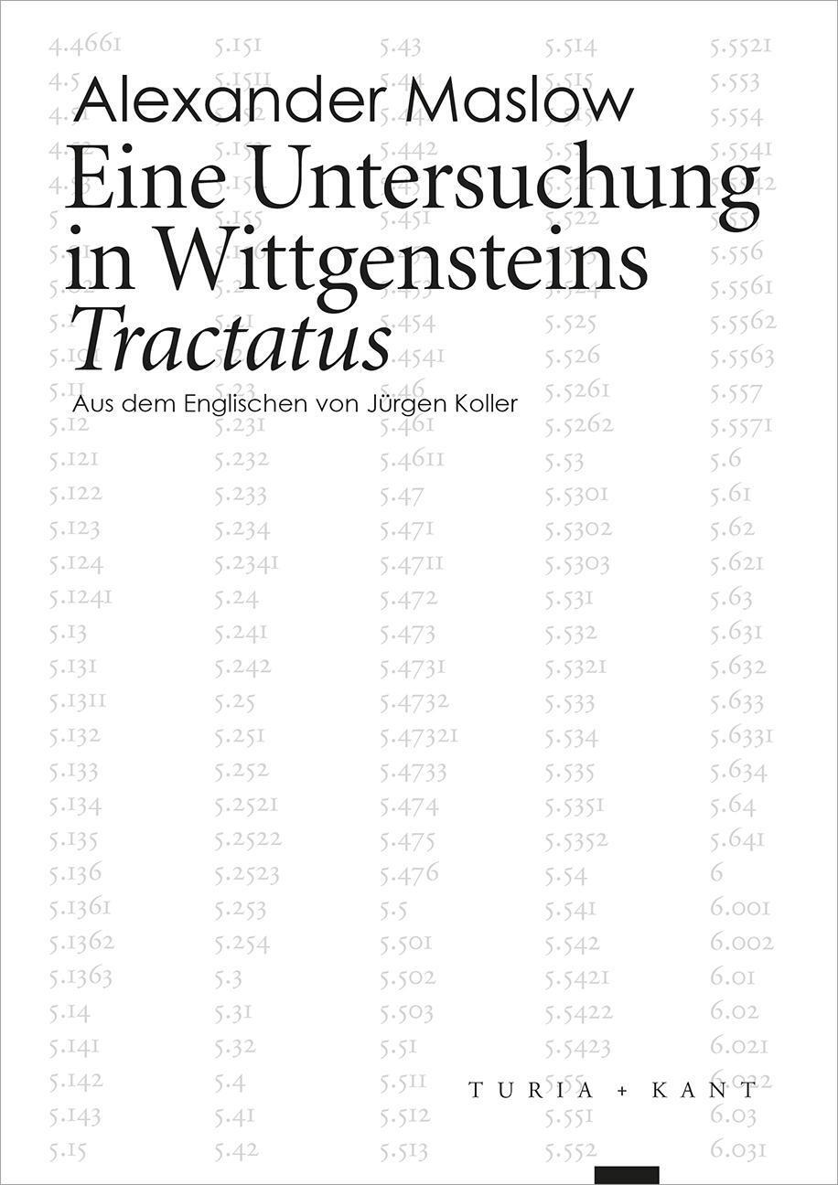 Cover: 9783851328301 | Eine Untersuchung in Wittgensteins Tractatus | Alexander Maslow | Buch