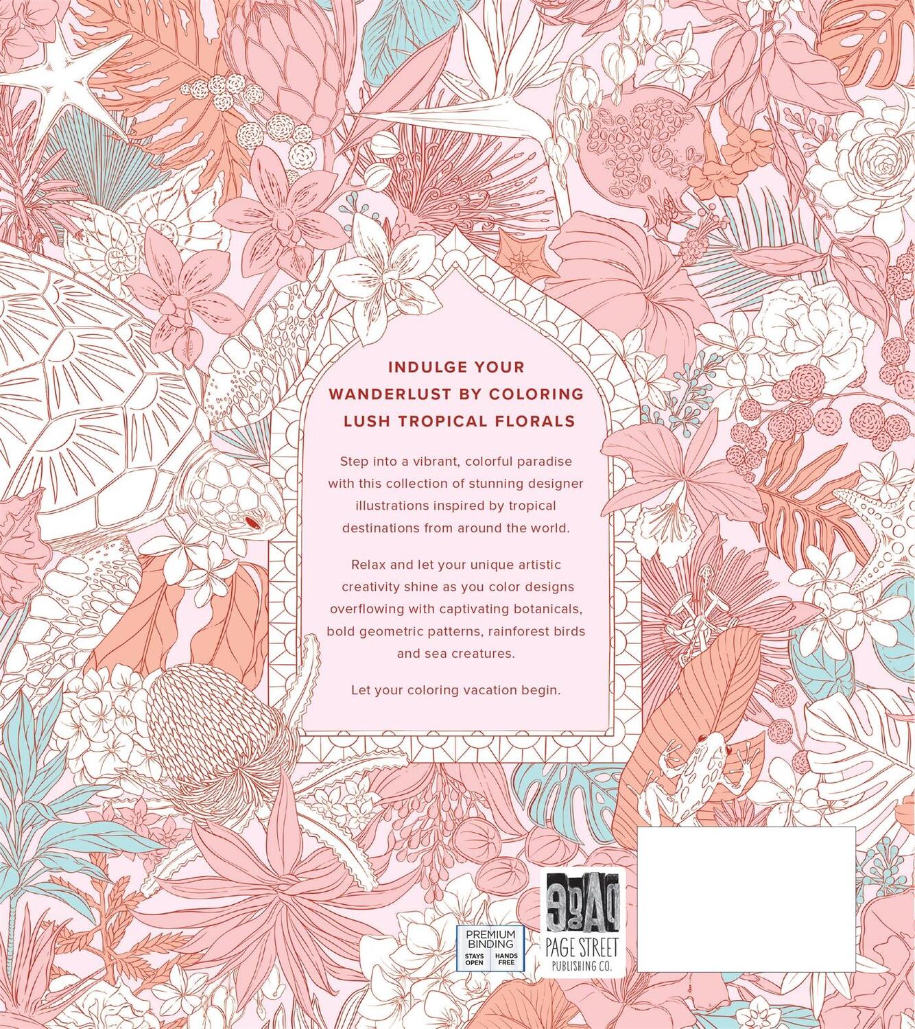 Rückseite: 9781624149122 | Flowerscape in Paradise: A Tropical Coloring Book | Maggie Enterrios