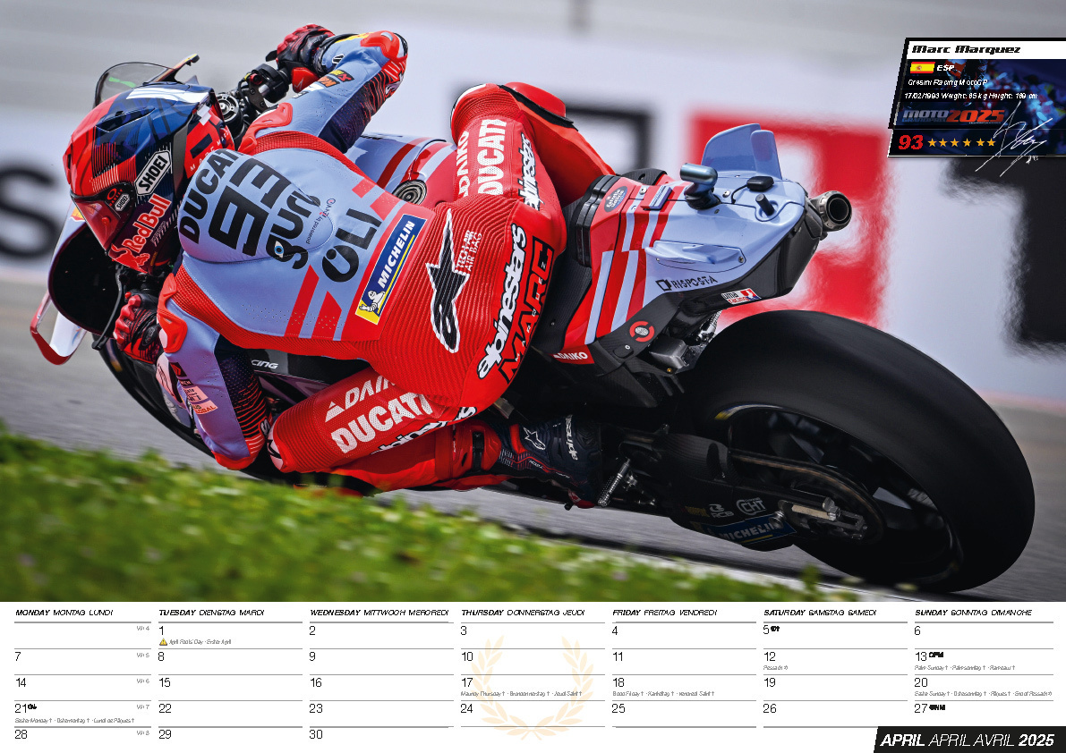 Bild: 9798893610307 | Moto GP Kalender 2025 | Offizieller MotoGP Kalender | Kalender | 14 S.