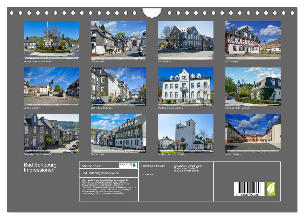 Bild: 9783383991769 | Bad Berleburg Impressionen (Wandkalender 2025 DIN A4 quer),...