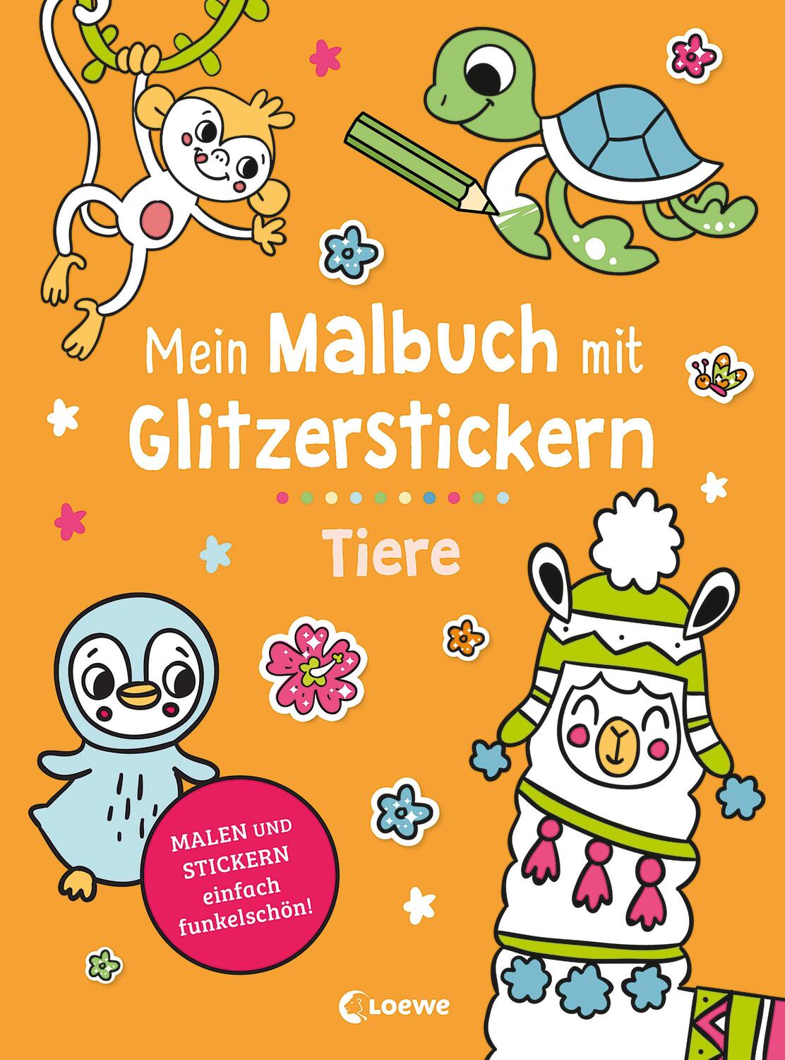 Cover: 9783743216099 | Mein Malbuch mit Glitzerstickern - Tiere | Broschüre | 16 S. | Deutsch