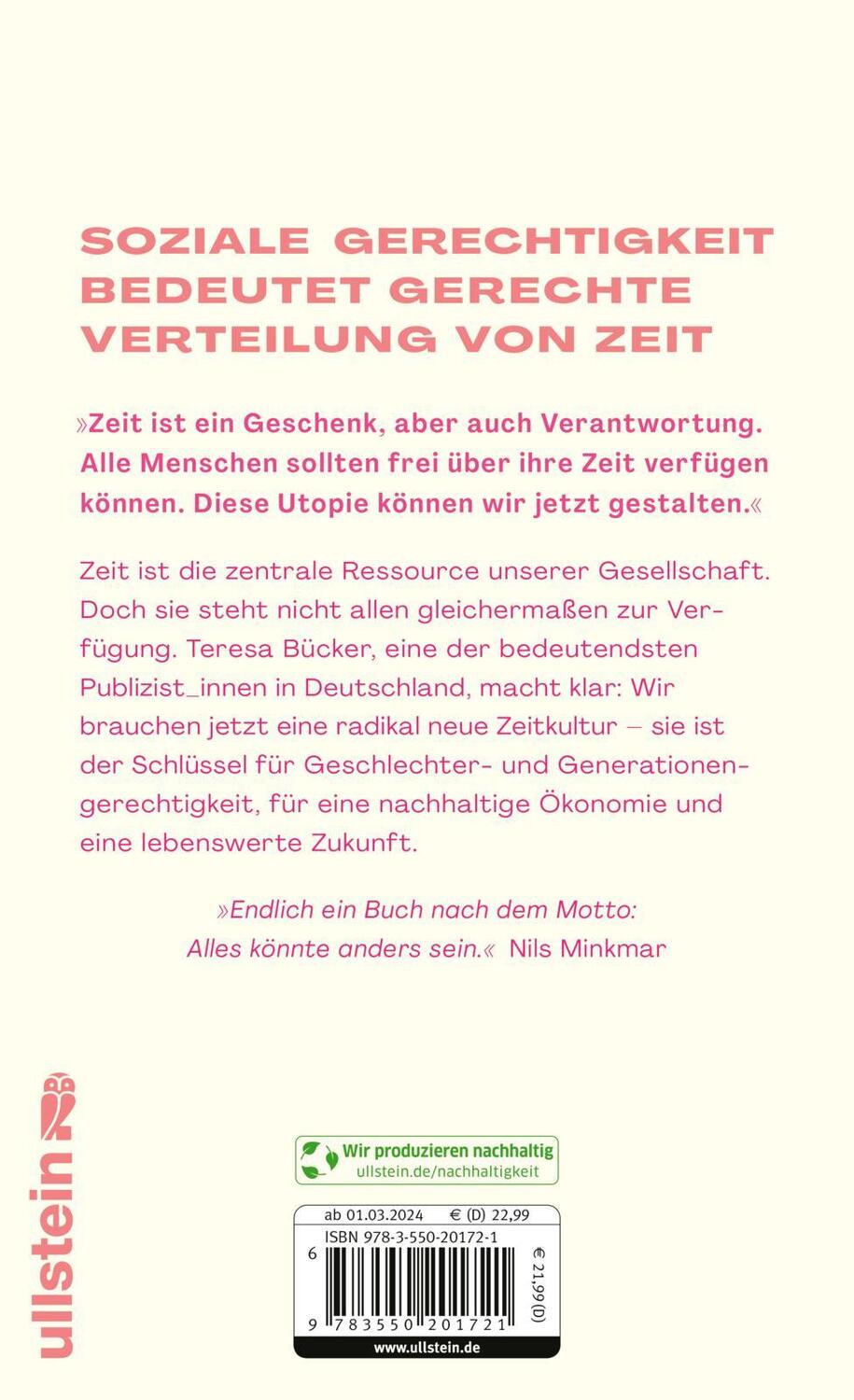 Rückseite: 9783550201721 | Alle_Zeit | Teresa Bücker | Buch | 400 S. | Deutsch | 2022